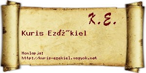 Kuris Ezékiel névjegykártya